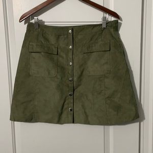 Olive green skirt
